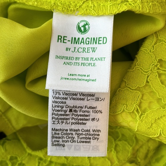 J Crew Number 3 Pencil Skirt in Citrine Lace NWT Size 6 - Picture 9 of 12